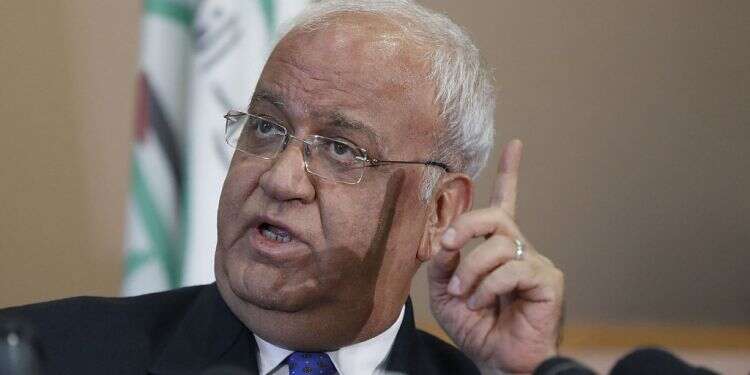 Chief PA negotiator Saeb Erekat Palestinian official Erekat undergoes bronchostomy