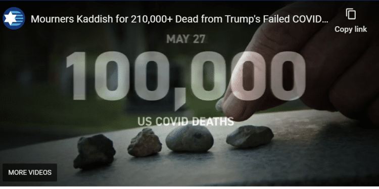Kaddish ad from Jewish Democratic Council blasts Trump's COVID response