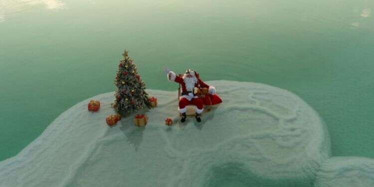 Swimming Santa brings Dead Sea to life 