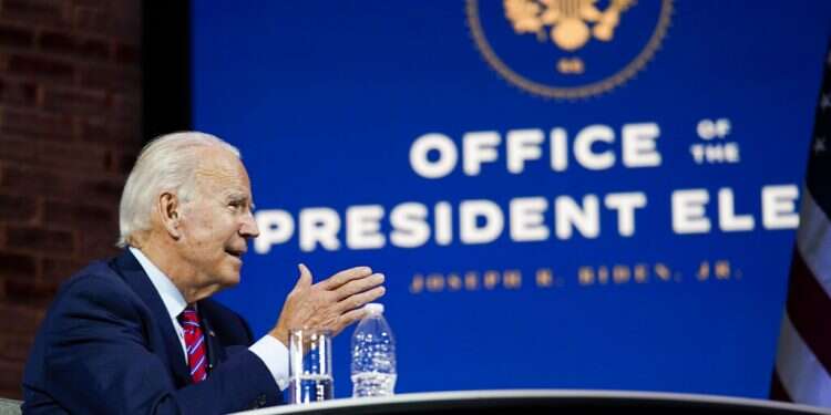 President-elect Joe Biden speaks during a meeting at The Queen theater in Delaware Monday Biden transition gets govt OK after Trump out of options