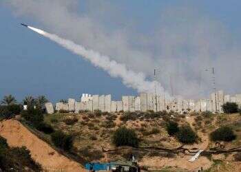 Rockets fired into the sea in first Hamas-Islamic Jihad exercise in Gaza, Dec. 29, 2020
Gaza-based terror groups stage massive military drill