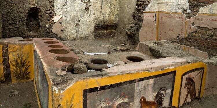 Archaeologists uncover ancient street food shop in Pompeii