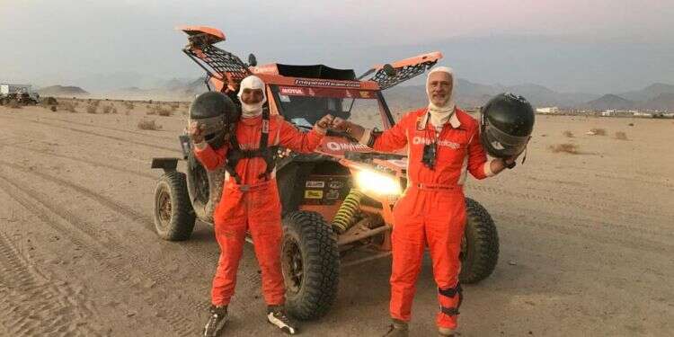 Driver Danny Pearl and co-driver Charly Gotlib Diplomatic inroads pave way for Israelis in Saudi Arabia's Dakar Rally