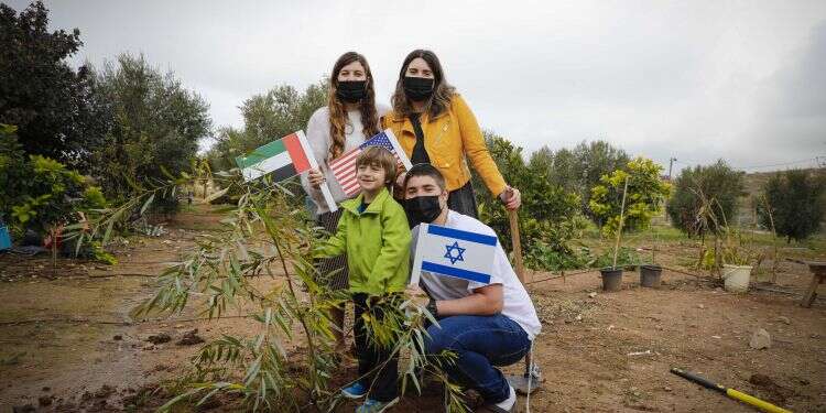 The Straussman children planting a willow tree in Israel on behalf of the Chicago and UAE Jewish communities, Jan. 27, 2021 In first, UAE's Jewish community joins virtual Jewish Agency Tu B'shvat event