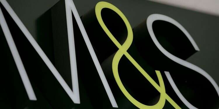 A sign outside a Marks & Spencer store in London Marks & Spencer partners with Israeli startup Namogoo