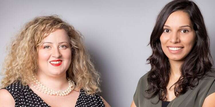 PresenTense CEOs Ariella Rosen, left, and Khouloud Ayuti Post-accelerator for Arab-led startups kicks off with help from British Embassy in Israel