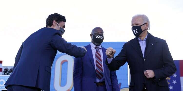 Democrats win both Georgia Senate seats, clinching control of the House