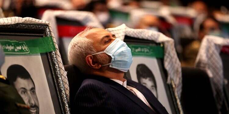 Iranian Foreign Minister Mohammad Javad Zarif during the International Conference on the Legal-International Claims of the Holy Defense, in Tehran. Feb. 23, 2021 The nuclear nightmare