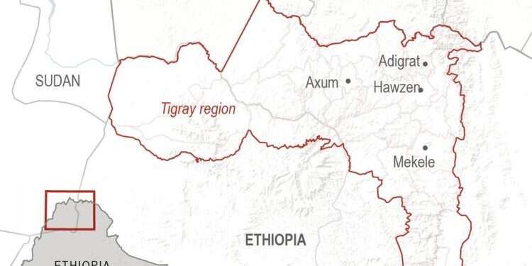 Map locates key cities in Ethiopia's Tigray region UN: Situation in Ethiopia's Tigray now 'extremely alarming'