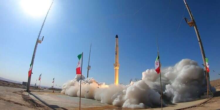 This picture released by the Iranian Defense Ministry on Monday, Feb. 1, shows the launch of Iran's newest satellite-carrier rocket at an undisclosed location Iran reports test of 'most powerful' satellite-carrying rocket to date