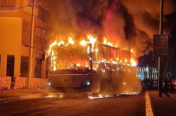 Man, 22, charged in arson attack on bus during Bnei Brak riots