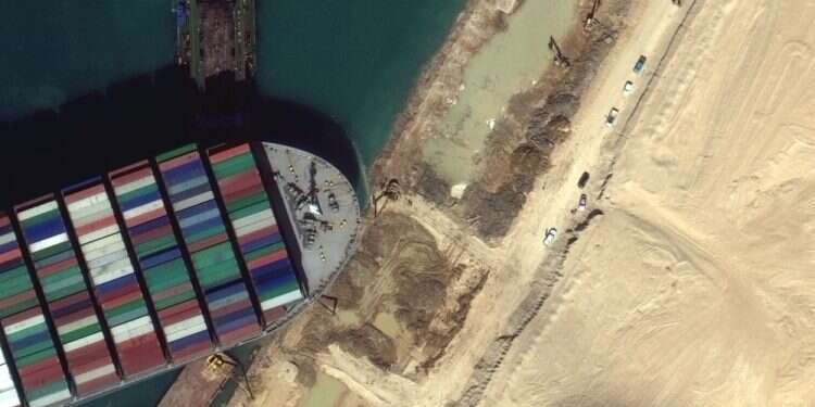 Report: Massive cargo ship blocking Suez Canal afloat again