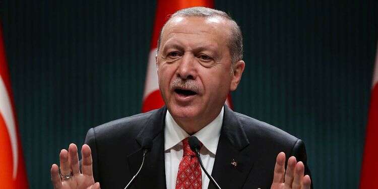 Turkish President Recep Tayyip Erdogan delivers a speech in Ankara, June 9, 2020 Turkey wants maritime border with Israel, Erdogan confidante says