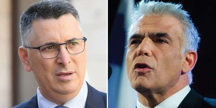 New Hope chief Gideon Sa'ar and Yesh Atid leader Yair Lapid Likud's chances of forming coalition diminishing, polls find
