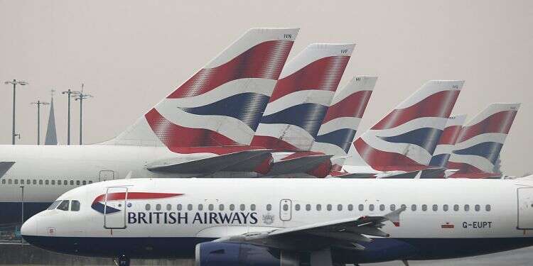 A British Airways plane taxis from Heathrow's Terminal 5 on Oct. 25, 2016 in London Israel among 12 countries exempt from UK travel quarantine