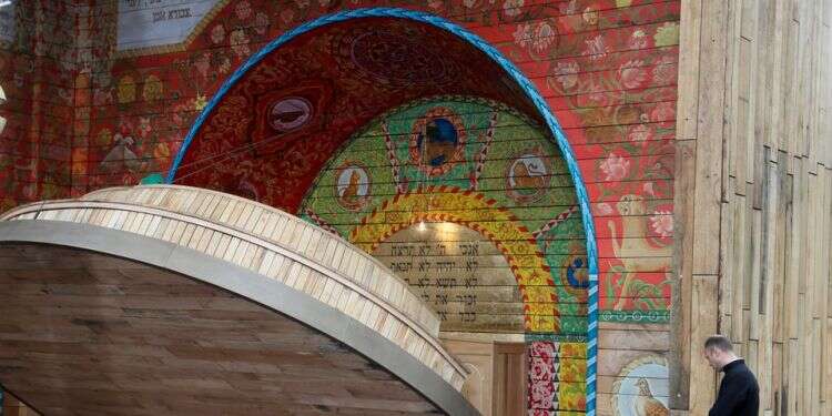 Ukraine unveils 'pop-up book' synagogue at Babi Yar memorial