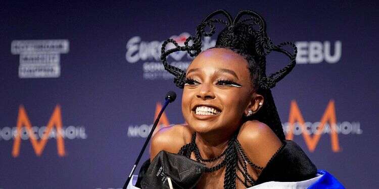 Eden Alene addresses a press conference following her performance at the Eurovision Song Contest semi-final in Rotterdam on May 18, 2021 Israel's Eden Alene qualifies for Eurovision final