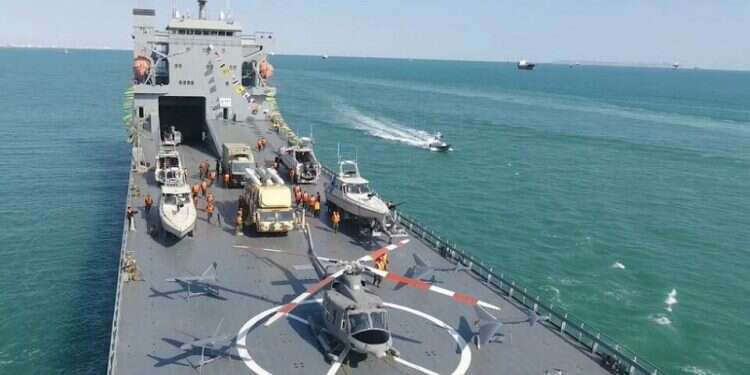 The Islamic Revolutionary Guard Corps's Shahid Roudaki warship | Screenshot Report: 2 Iranian Navy ships make way to Venezuela