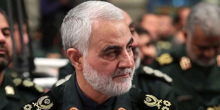 The late commander of Iran's Quds Force Maj. Gen. Qasem Soleimani meets with senior members of the Iran Revolutionary Guards Corps in Tehran, Oct. 3, 2019 Report: Israel, Kurds helped US plan, execute Soleimani killing