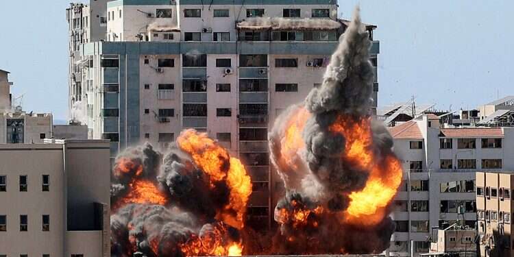IDF: Razed Gaza media tower housed Hamas electronic warfare site