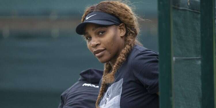 USA's Serena Williams prepares for a practice session, ahead of the Wimbledon Tennis Championships, in London, June 27, 2021 Serena Williams will not compete in Tokyo Olympics