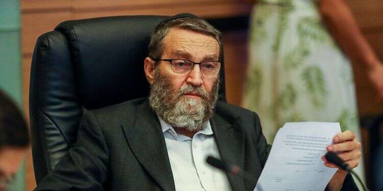 United Torah Judaism leader Moshe Gafni Haredim fume over coalition's plan to review religious-secular status quo