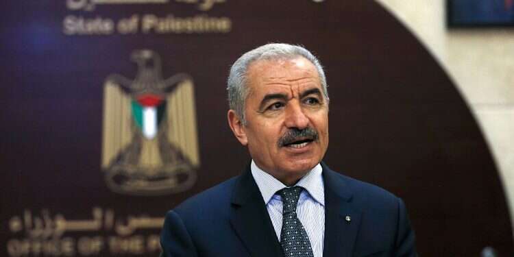 Palestinian Authority Prime Minister Mohammad Shtayyeh speaks during a news conference in Ramallah on Aug. 25, 2020 Palestinian PM: No proof Jewish Temple ever existed on Temple Mount
