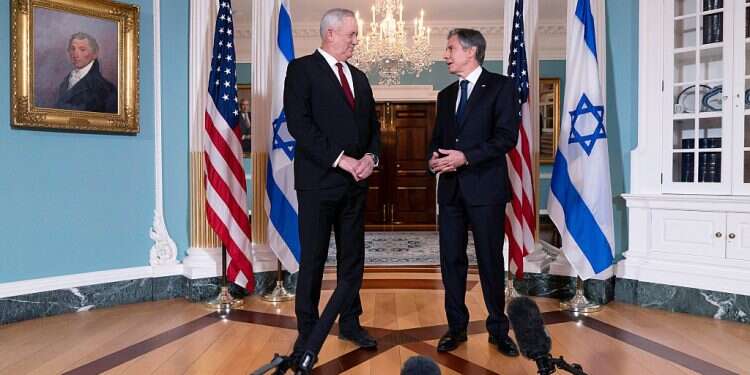 Gantz tells US officials military option necessary for Iran