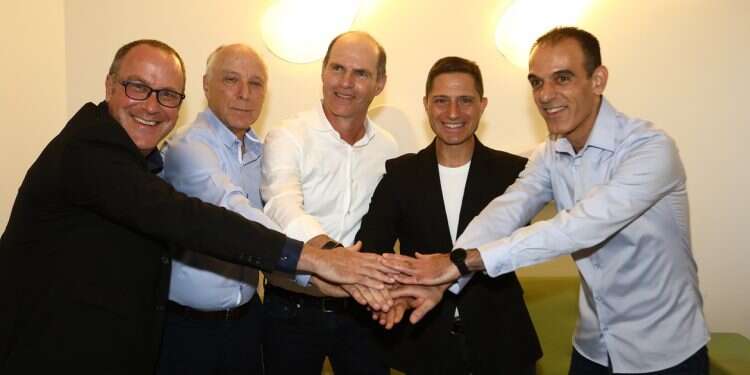 L-R: President of Ben-Gurion University of the Negev Prof. Daniel Chamovitz; CEO of Gav-Yam Avi Jacobovitz, CyberArk’s founder and CEO Udi Mokady, Beersheba Mayor Ruvik Danilovich; and Chen Bitan - General Manager of CyberArk’s headquarters in Israel and CyberArk's chief product officer Cybersecurity firm CyberArk opens R&D center in Beersheba