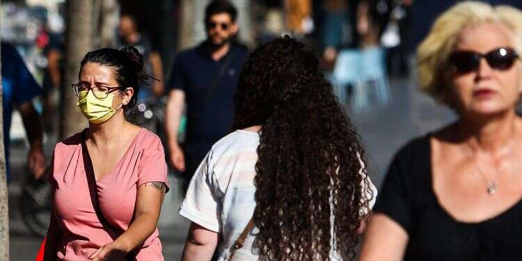 The Health Ministry has recommended Israelis don masks at large outdoor gatherings Mask mandate reinstated as COVID infection rate hits 0.6%