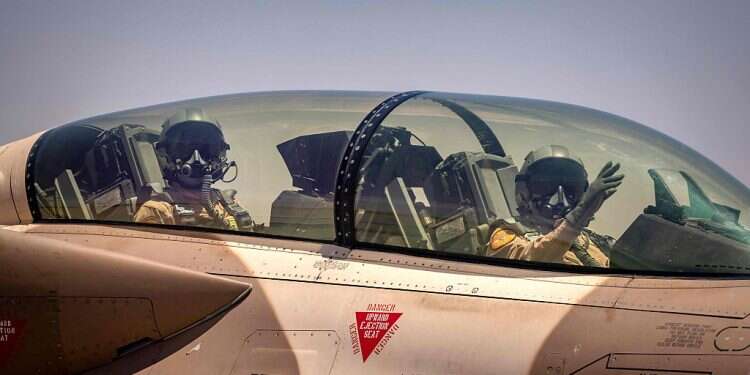Moroccan Air Force F-16 fighter jet lands at an airbase in Ben Guerir, north of Marrakesh, during the African Lion military exercise, June 14, 2021 Moroccan Air Force plane lands in Israel ahead of international military exercise