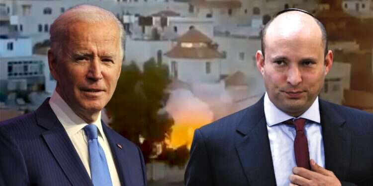 President Joe Biden and Prime Minsiter Naftali Bennett PM deflects American criticism over home demolition, cites security considerations