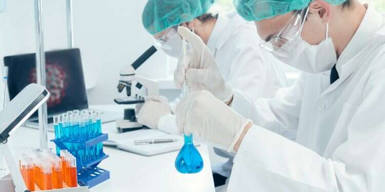 Researchers in a lab Study: Cannabis use among adolescents could erode cerebral cortex