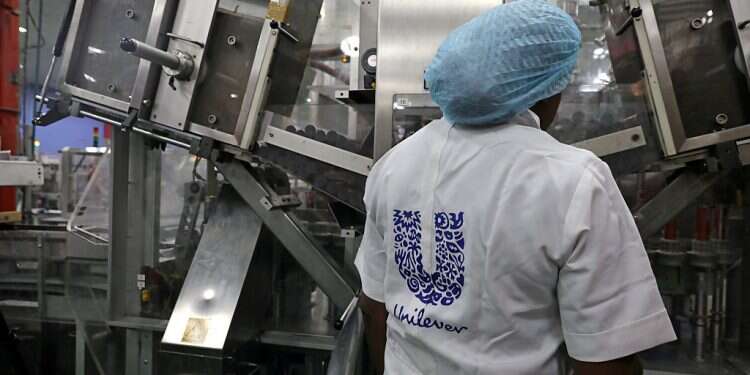 A woman at a Unilever factory in Lagos, Nigeria January 18, 2018. 'Unilever remains fully committed to our business in Israel'