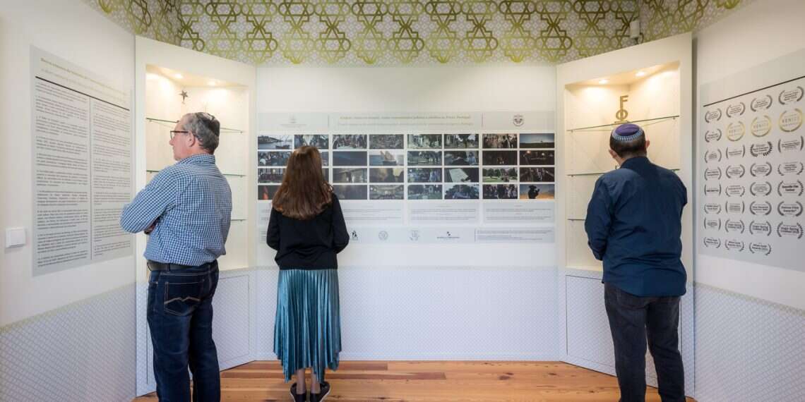 Visitors at the Jewish Museum of Oporto Holocaust Museum of Oporto donates guestbooks to Yad Vashem