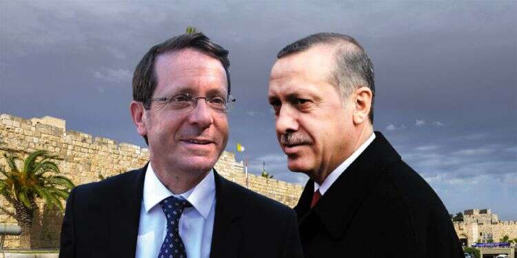President Isaac Herzog and Turkish counterpart Recep Tayyip Erdogan
Signaling potential rapprochement, President Herzog, Turkey's Erdogan speak