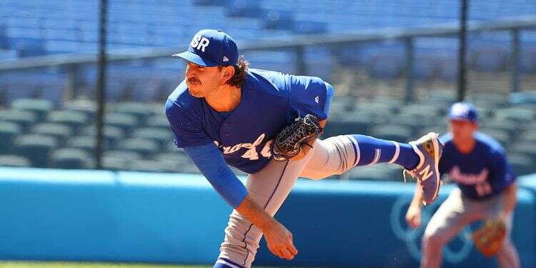 Zack Weiss of Israel in action during the Tokyo 2020 Olympics Baseball Knockout Round 1 - Israel vs. Mexico in Yokohama, Japan, Aug. 1, 2021 2020 Tokyo Olympics