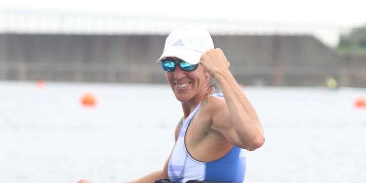 Rower Moran Samuel after winning the silver medal at the 2020 Paralympic Games in Tokyo, Aug. 29, 2021 Israeli Paralympians score 2 silver medals in Tokyo