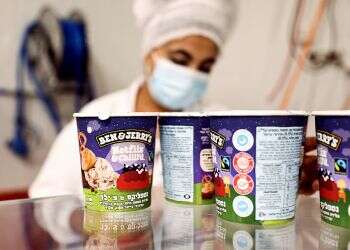 Tubs of ice-cream are seen at Ben & Jerry's factory in southern Israel, July 20, 2021 Florida may divest from Unilever over Ben & Jerry's Israel boycott