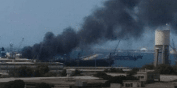 Explosion reported on ship docked in Syrian port