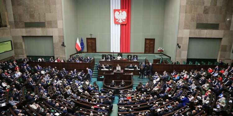 The Polish parliament in Warsaw Poland passes law that would cut off Jewish property claims