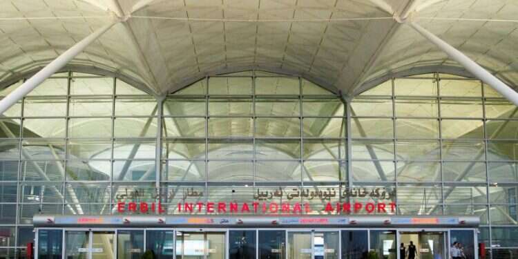A view of Erbil International Airport in Erbil, Iraq Report: Missile strike on Erbil airport in Iraq targeted 'Mossad spy den'