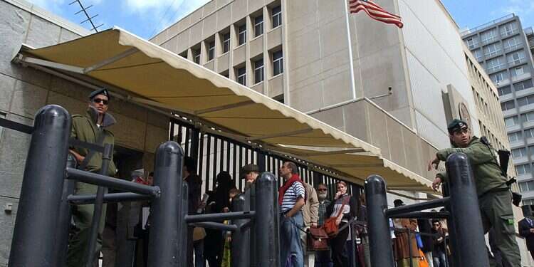 Visa applicants line up at the US Embassy in Tel Aviv The long and arduous path to a US visa waiver for Israelis