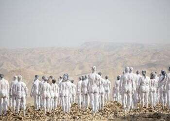Spencer Tunick brings nude installation back to stripped banks of Dead Sea