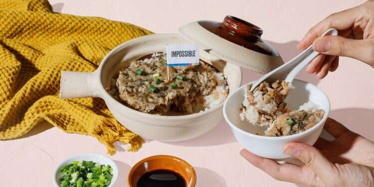 An Asian dish prepared with Impossible Foods' plant-based 'pork' A kosher stamp for plant-based pork? Impossible