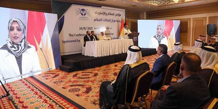 Iraqis attend the conference of peace and reclamation organized by US think-tank Center for Peace Communications Despite crackdown, Iraqi Jewish activists cautiously optimistic after Erbil conference