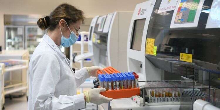 Healthcare worker performing a serological test Health Ministry outlines new rules for Israelis recovering from COVID-19