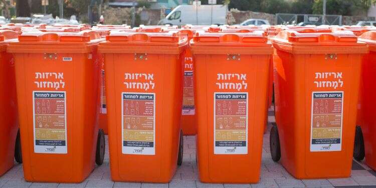 Tamir recycling bins Tel Aviv tops recycling cities' index