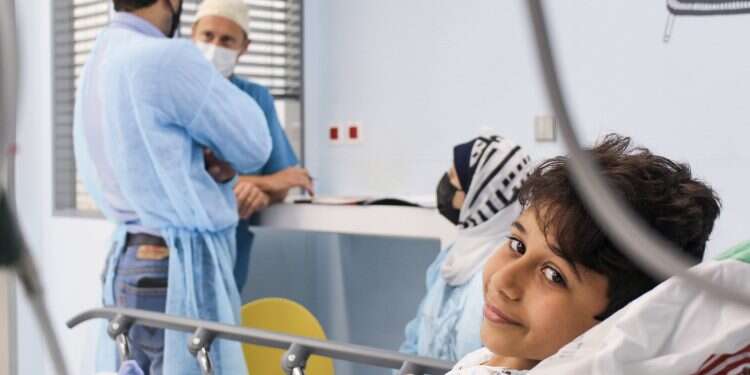 Mazen, 11, at the new Save a Child's Heart International Pediatric Cardiac Center and Sylvan Adam's Children's Hospital Gaza boy, 11, becomes 6,000th child saved by Israeli humanitarian group