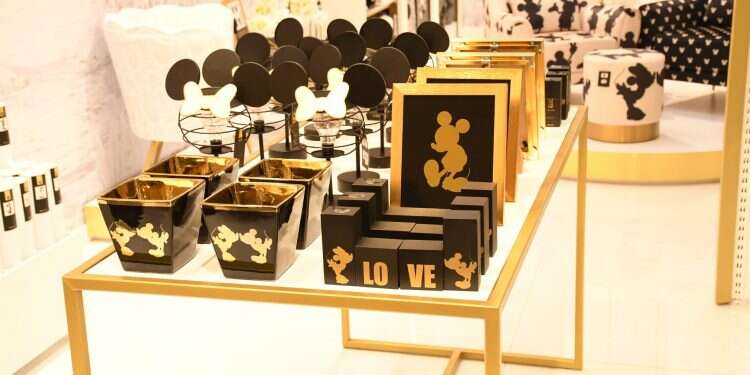 A display of Mickey and Minnie Mouse-themed items at the new Disney design store in Tel Aviv First Disney Home design store opens in Israel